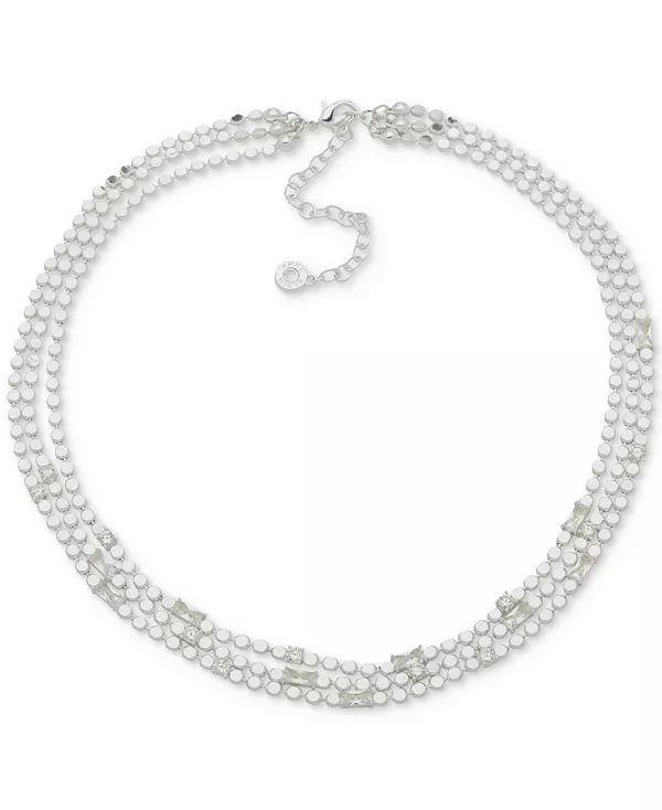 Многорядное серебряное ожерелье-багет с кубическими цирконами, 19-1/2 дюйма + удлинитель 3 дюйма Anne Klein, crystal
Многорядное серебряное ожерелье-багет с кубическими цирконами, 19-1/2 дюйма + удлинитель 3 дюйма Anne Klein, crystal