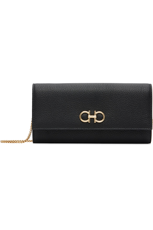 Сумка-кошелек на цепочке Gancini Ferragamo, черный
Сумка-кошелек на цепочке Gancini Ferragamo, черный