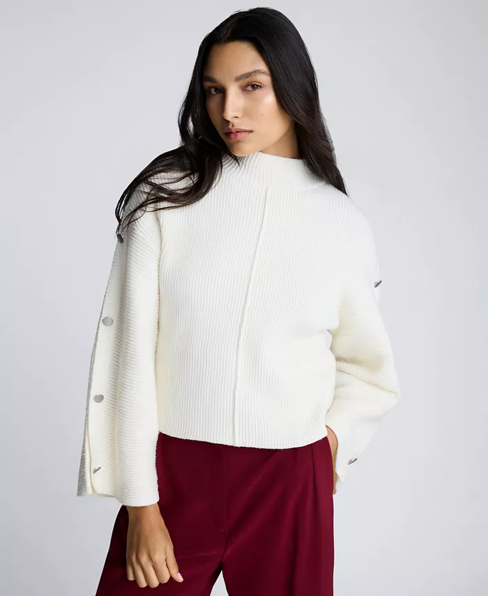 Женский свитер с воротником-стойкой и рукавами-пуговицами Kenneth Cole, белый
Женский свитер с воротником-стойкой и рукавами-пуговицами Kenneth Cole, белый