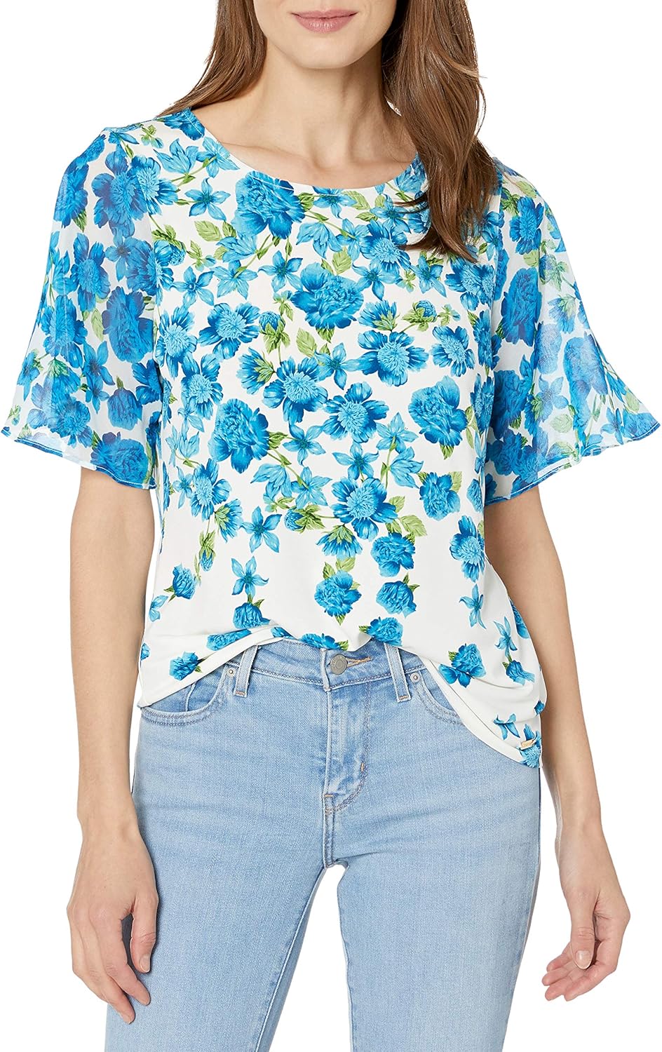 Женский шифоновый топ с рукавами Calvin Klein, Ocean Combo
Женский шифоновый топ с рукавами Calvin Klein, Ocean Combo