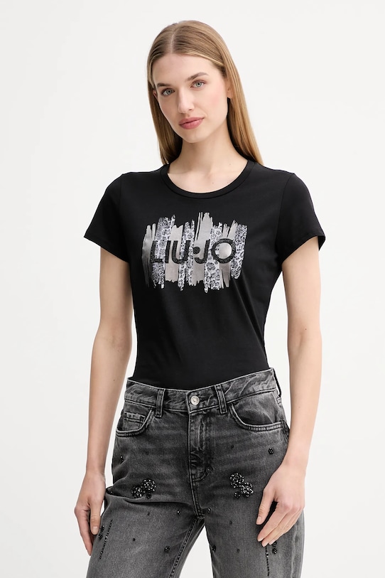 Хлопковая футболка Liu Jo, черный
Хлопковая футболка Liu Jo, черный