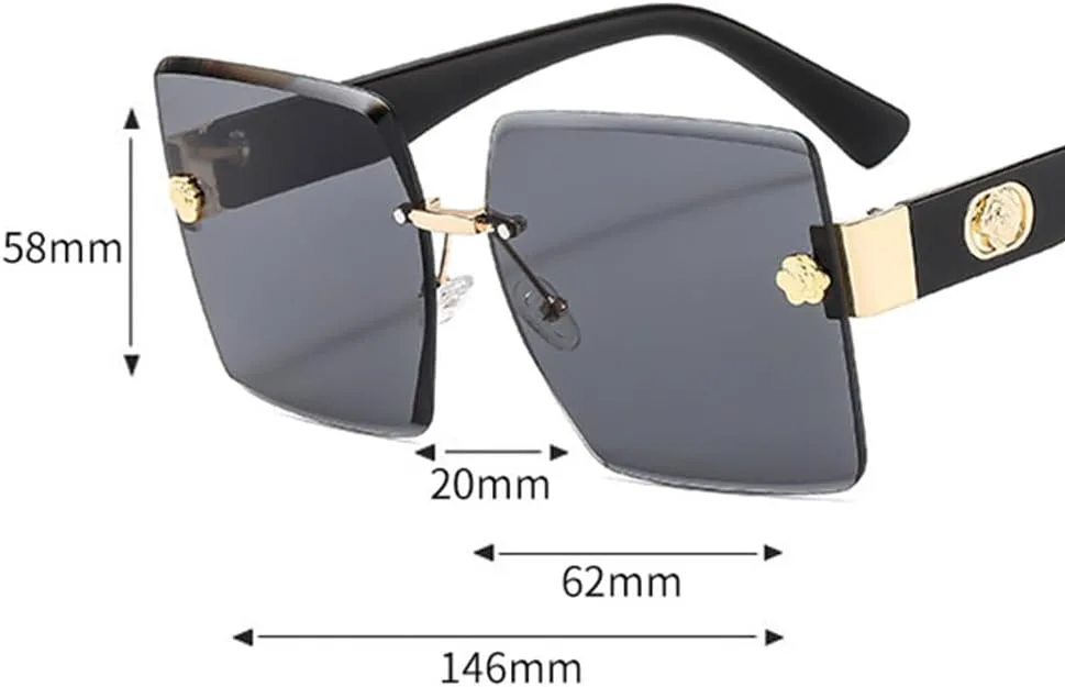 Солнцезащитные очки без оправы 2027 года, большие, стильные, с градиентным переходом цвета, многоцветные, модные, для женщин, винтажные MTZJH, Black-transparent
Солнцезащитные очки без оправы 2027 года, большие, стильные, с градиентным переходом цвета, многоцветные, модные, для женщин, винтажные MTZJH, Black-transparent