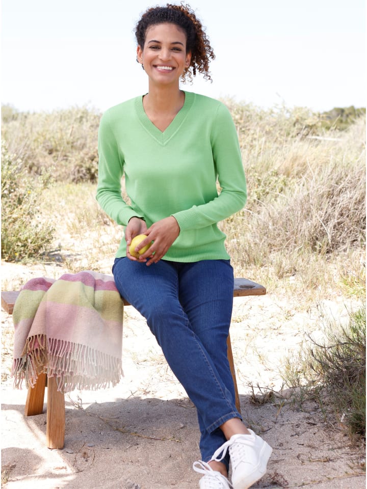 Свитер с V-образным вырезом в яблочном цвете WITT WEIDEN
Свитер с V-образным вырезом в яблочном цвете WITT WEIDEN