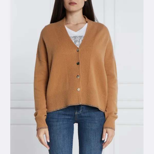 Шерстяной кардиган обычного кроя Liu Jo, коричневый
Шерстяной кардиган обычного кроя Liu Jo, коричневый