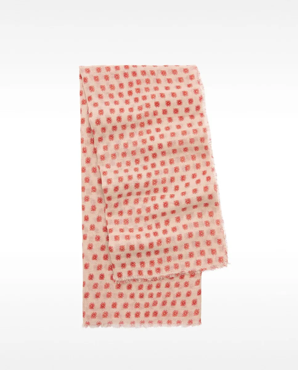 Платок с декоративной строчкой и микроузором Parfois, бежевый 
Платок с декоративной строчкой и микроузором Parfois, бежевый