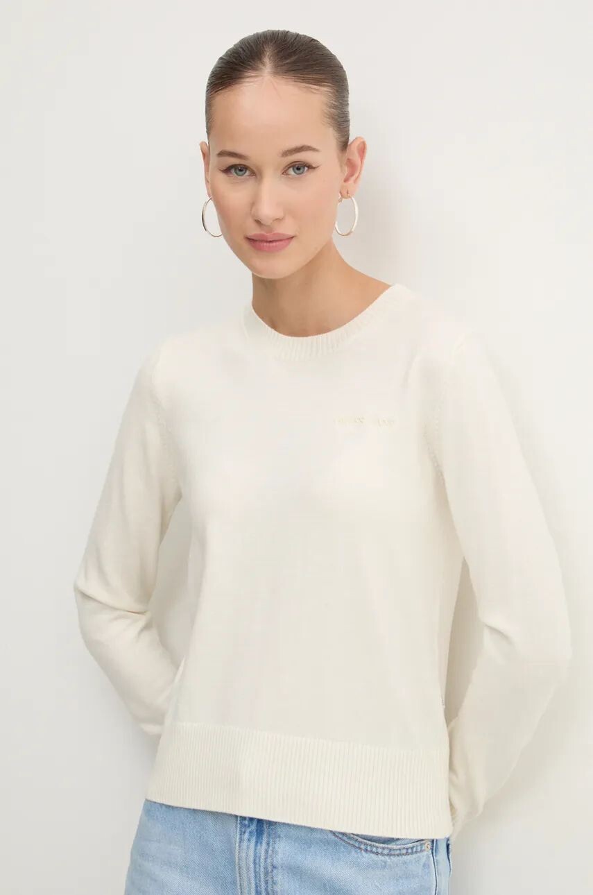 Свитер Guess Jeans из смесовой шерсти, бежевый 
Свитер Guess Jeans из смесовой шерсти, бежевый