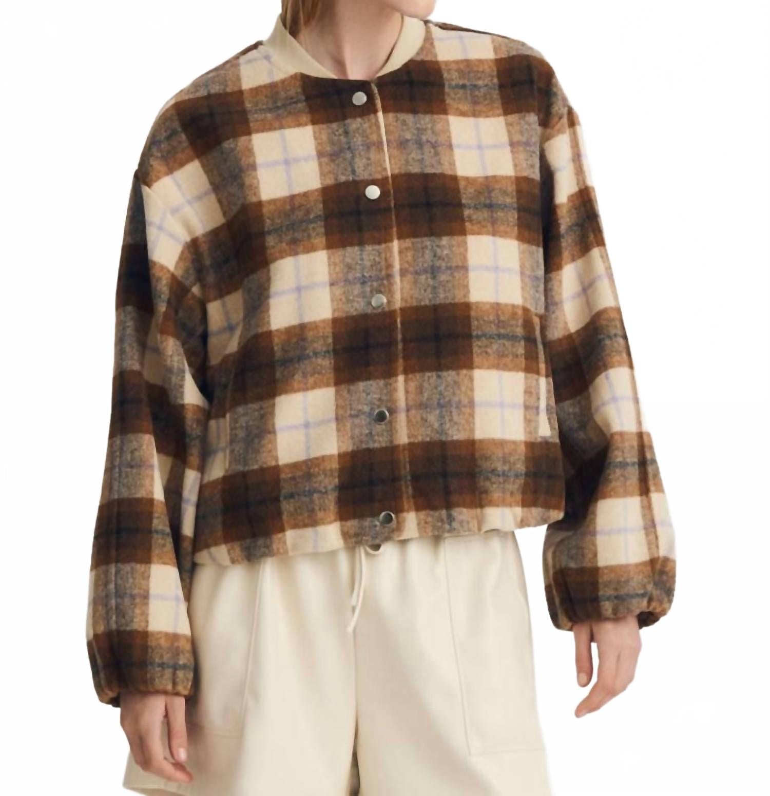 Куртка-бомбер Sophie в верблюжью клетку MELISSA NEPTON, camel plaid
Куртка-бомбер Sophie в верблюжью клетку MELISSA NEPTON, camel plaid