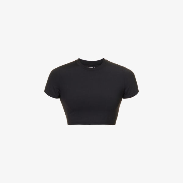 Футболка облегающая, укороченная, из эластичной ткани Adanola, черный
Футболка облегающая, укороченная, из эластичной ткани Adanola, черный