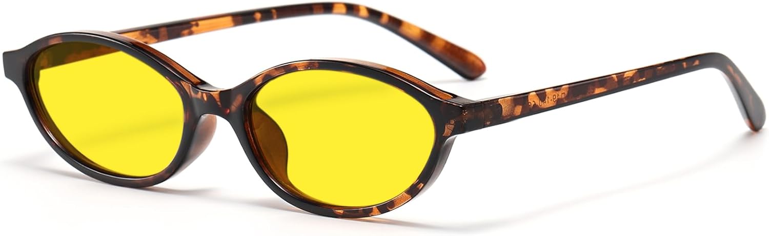 Ретро-солнцезащитные очки овальной формы для женщин. Модные овальные узкие солнцезащитные очки «кошачий глаз» в стиле 90-х. Винтажные очки Breaksun, Brown Leopard/Yellow
Ретро-солнцезащитные очки овальной формы для женщин. Модные овальные узкие солнцезащитные очки «кошачий глаз» в стиле 90-х. Винтажные очки Breaksun, Brown Leopard/Yellow