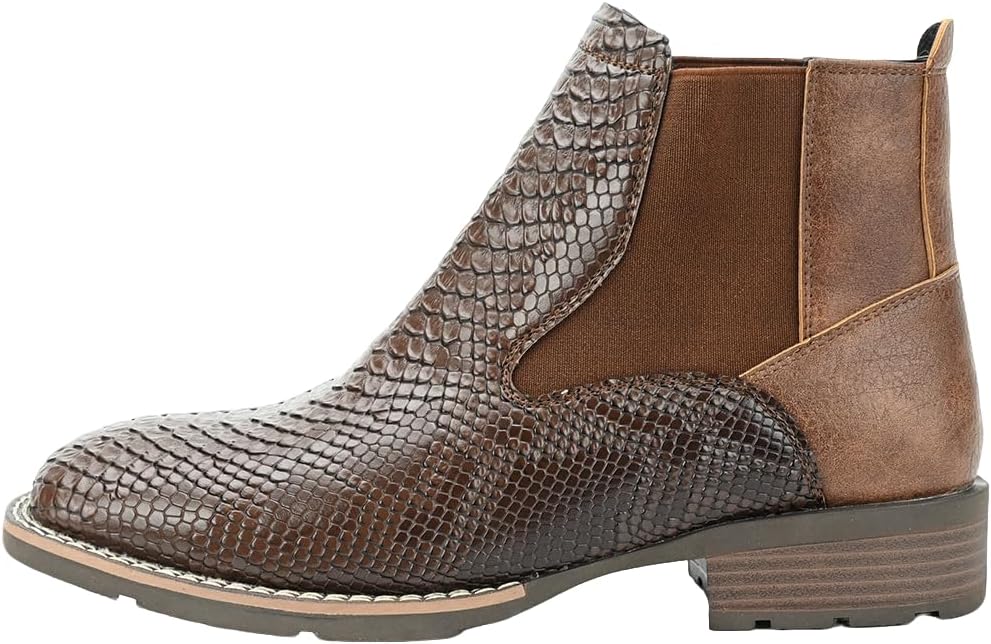 Мужские ботинки челси Santimon с текстурой страусиной и крокодиловой кожи, без застежек, для работы и повседневной носки, коричневый
Мужские ботинки челси Santimon с текстурой страусиной и крокодиловой кожи, без застежек, для работы и повседневной носки, коричневый