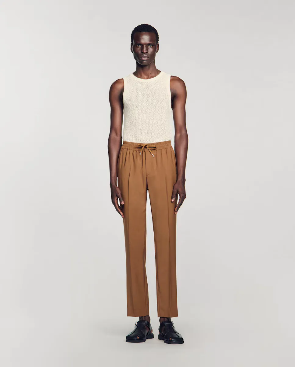 Прямые мужские брюки стрейч Sandro, коричневый
Прямые мужские брюки стрейч Sandro, коричневый