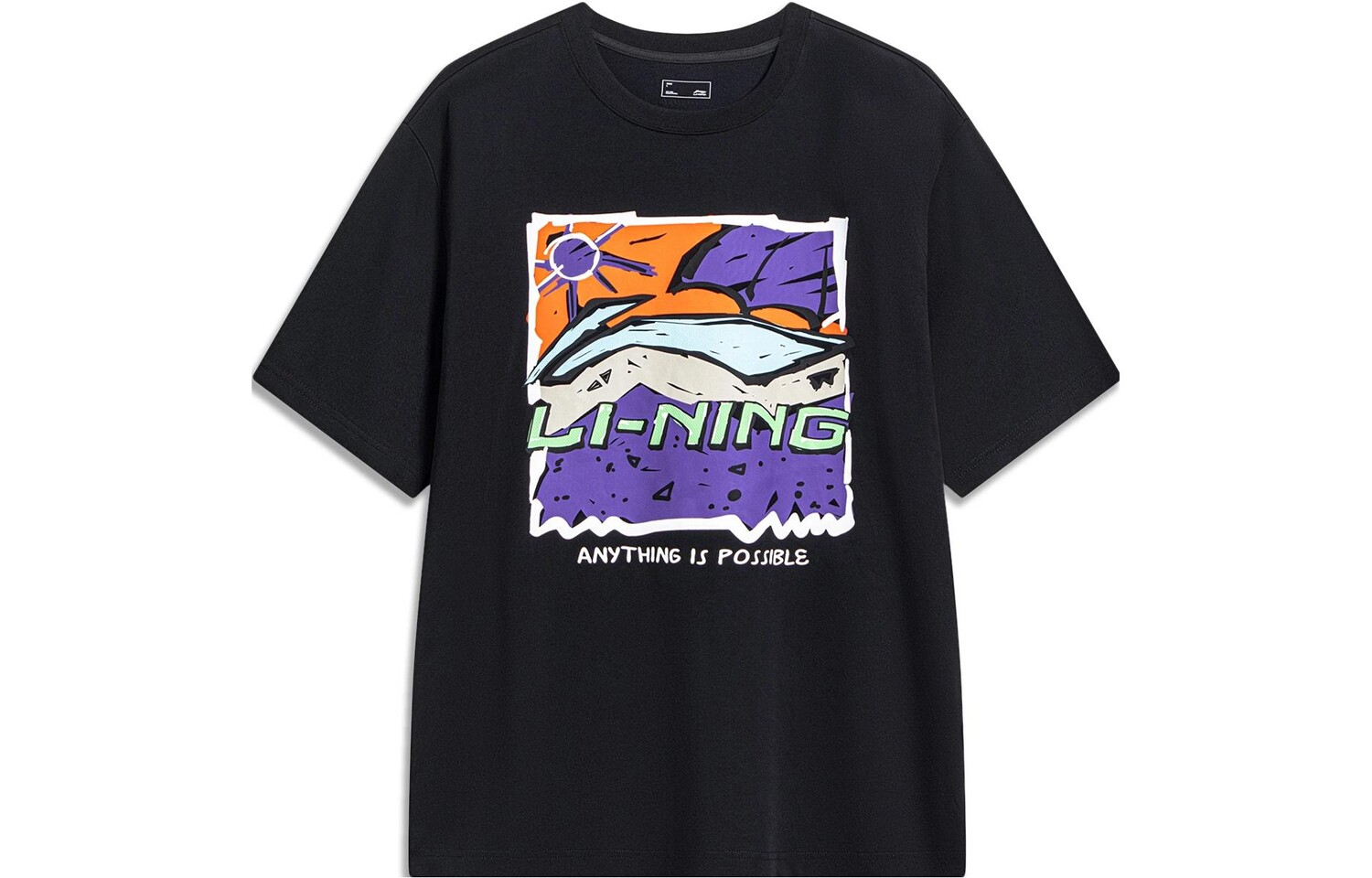 Футболка Sports Life Collection унисекс черная Lining, черный 
Футболка Sports Life Collection унисекс черная Lining, черный