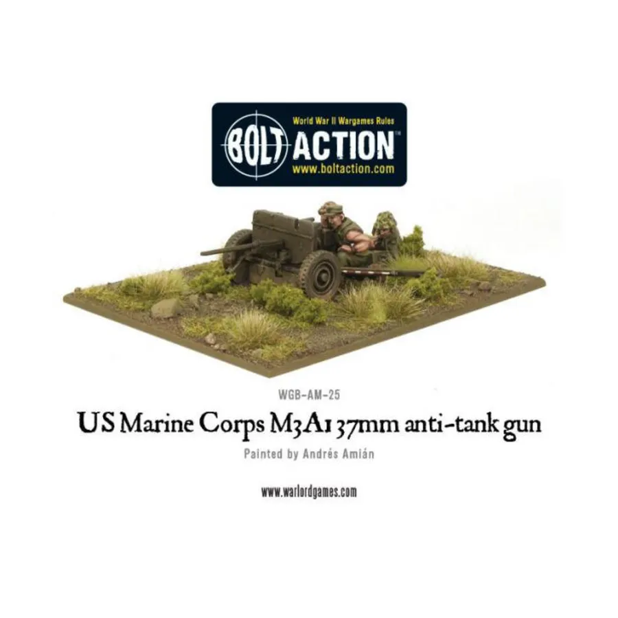 37-мм противотанковая пушка морской пехоты США M3A1, Bolt Action - US Marines (28mm)
37-мм противотанковая пушка морской пехоты США M3A1, Bolt Action - US Marines (28mm)