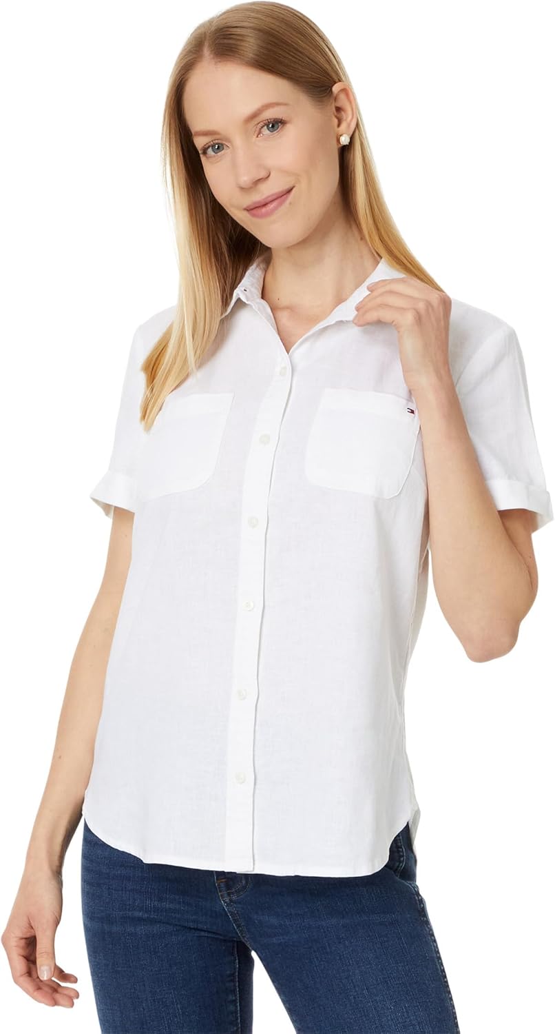 Женская рубашка на пуговицах Tommy Hilfiger Camp, Bright White
Женская рубашка на пуговицах Tommy Hilfiger Camp, Bright White