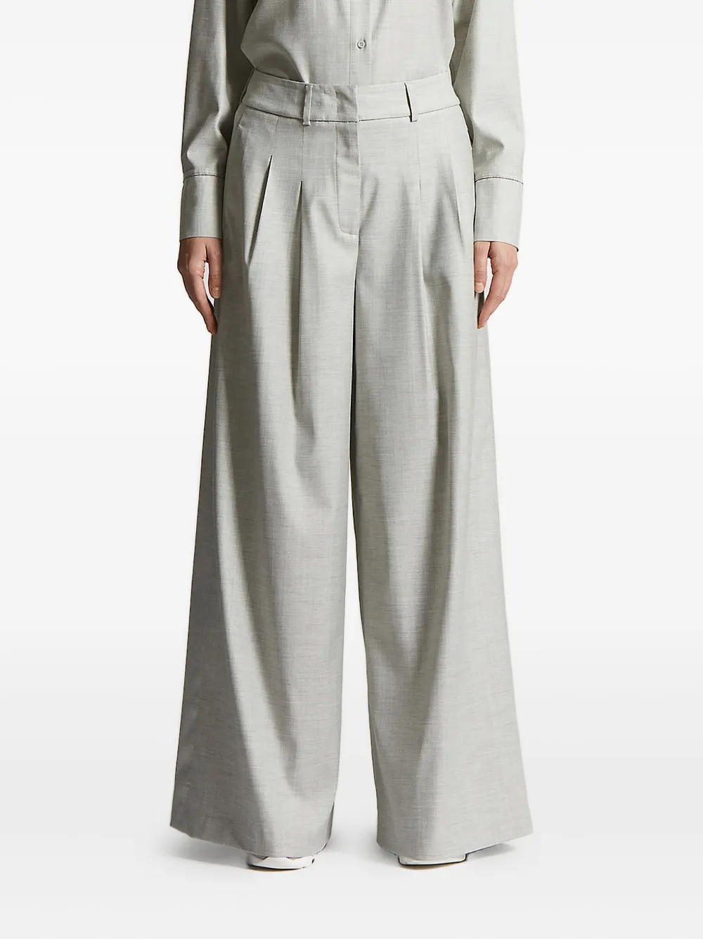 Широкие брюки со складками Peserico, серый
Широкие брюки со складками Peserico, серый