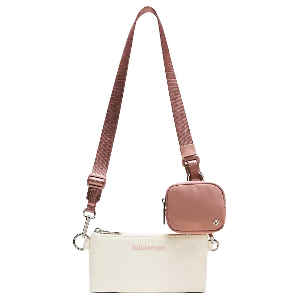 Lululemon Мужские нейлоновые сумки через плечо, белые и розовые
Lululemon Мужские нейлоновые сумки через плечо, белые и розовые