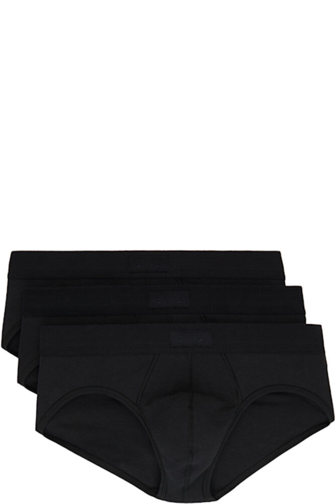 Упаковка из трех пар черных хлопковых трусов SKIMS
Упаковка из трех пар черных хлопковых трусов SKIMS
