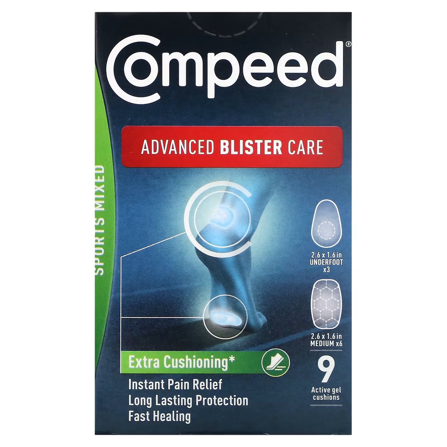 Пластырь Compeed Advanced Blister Care Sports Mixed, 9 активных гелевых подушечек
Пластырь Compeed Advanced Blister Care Sports Mixed, 9 активных гелевых подушечек