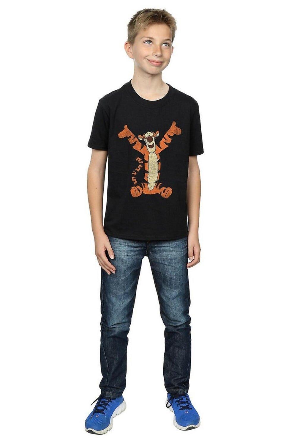 Классическая хлопковая футболка с изображением тигра Winnie The Pooh, черный
Классическая хлопковая футболка с изображением тигра Winnie The Pooh, черный