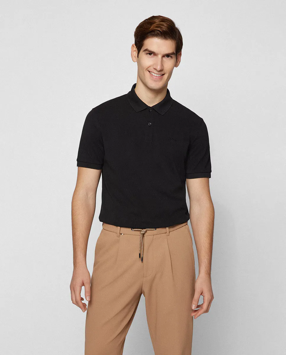 Мужская рубашка-поло из органического хлопка с вышитым логотипом Boss, черный
Мужская рубашка-поло из органического хлопка с вышитым логотипом Boss, черный
