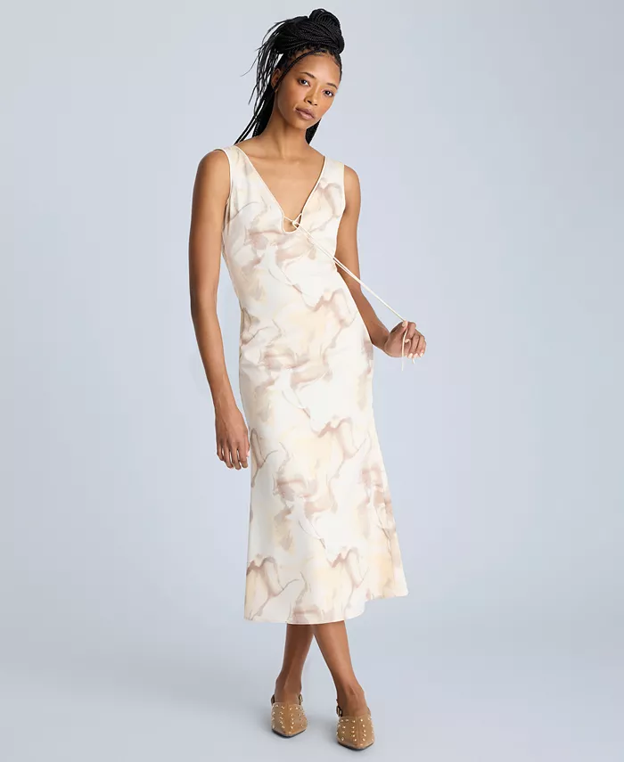 Женское платье миди с принтом и завязками Kenneth Cole, слоновая кость/кремовый
Женское платье миди с принтом и завязками Kenneth Cole, слоновая кость/кремовый