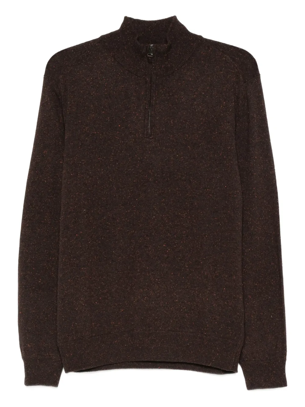 Шерстяной свитер с воротником на молнии Canali, коричневый
Шерстяной свитер с воротником на молнии Canali, коричневый