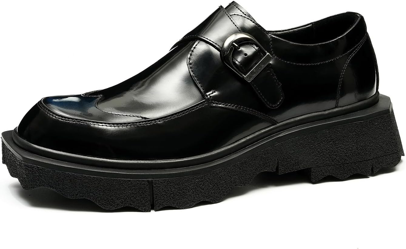 Мужские слипоны Santimon, повседневные туфли-лоферы из лакированной кожи с ремешком-монком, модные туфли для выпускного вечера, свадьбы, деловые, удобные с толстой подошвой для ходьбы, черный
Мужские слипоны Santimon, повседневные туфли-лоферы из лакированной кожи с ремешком-монком, модные туфли для выпускного вечера, свадьбы, деловые, удобные с толстой подошвой для ходьбы, черный