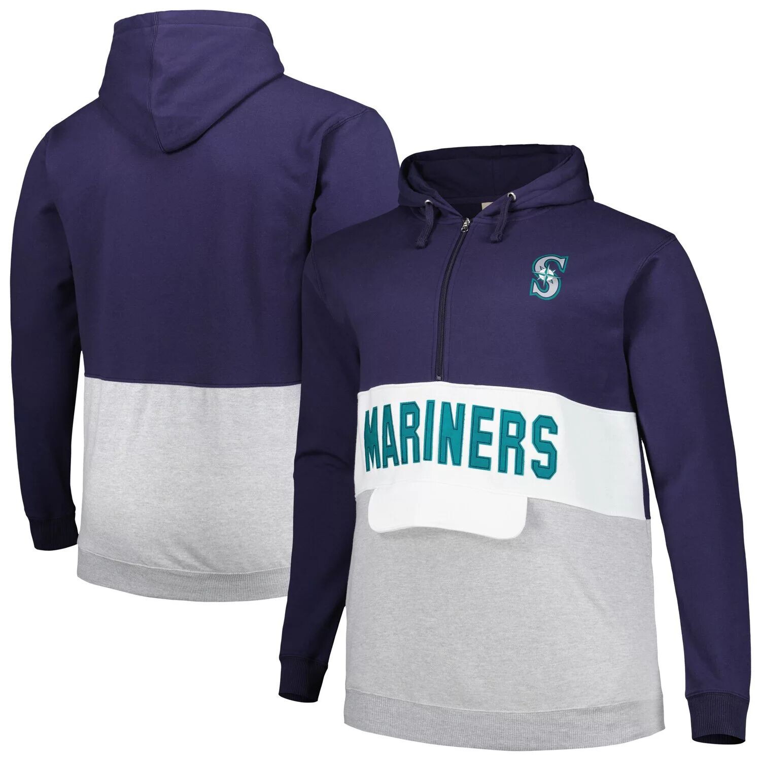 Мужская темно-синяя/белая флисовая толстовка с капюшоном Seattle Mariners Big & Tall с молнией до половины, Синий, Мужская темно-синяя/белая флисовая толстовка с капюшоном Seattle Mariners Big & Tall с молнией до половины
Мужская темно-синяя/белая флисовая толстовка с капюшоном Seattle Mariners Big & Tall с молнией до половины, Синий, Мужская темно-синяя/белая флисовая толстовка с капюшоном Seattle Mariners Big & Tall с молнией до половины