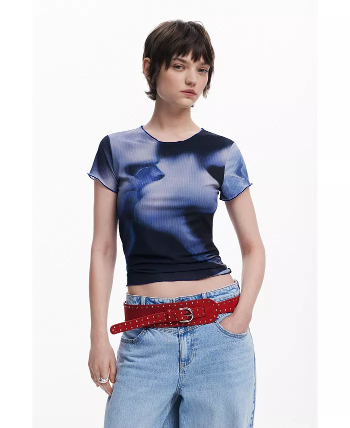 Женская футболка с коротким рукавом Kiss Desigual, синий
Женская футболка с коротким рукавом Kiss Desigual, синий