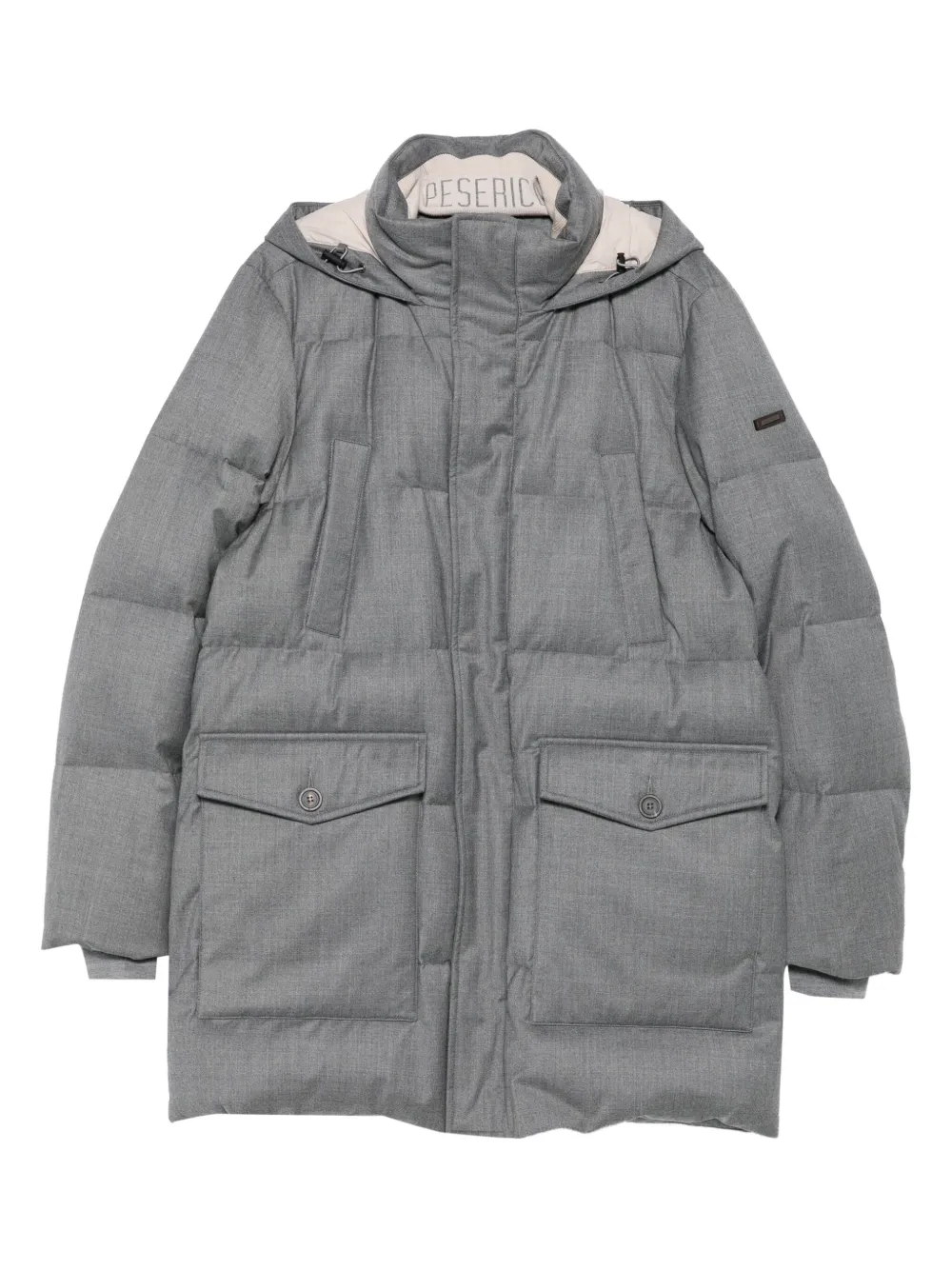Стеганое пальто с капюшоном Peserico, серый
Стеганое пальто с капюшоном Peserico, серый