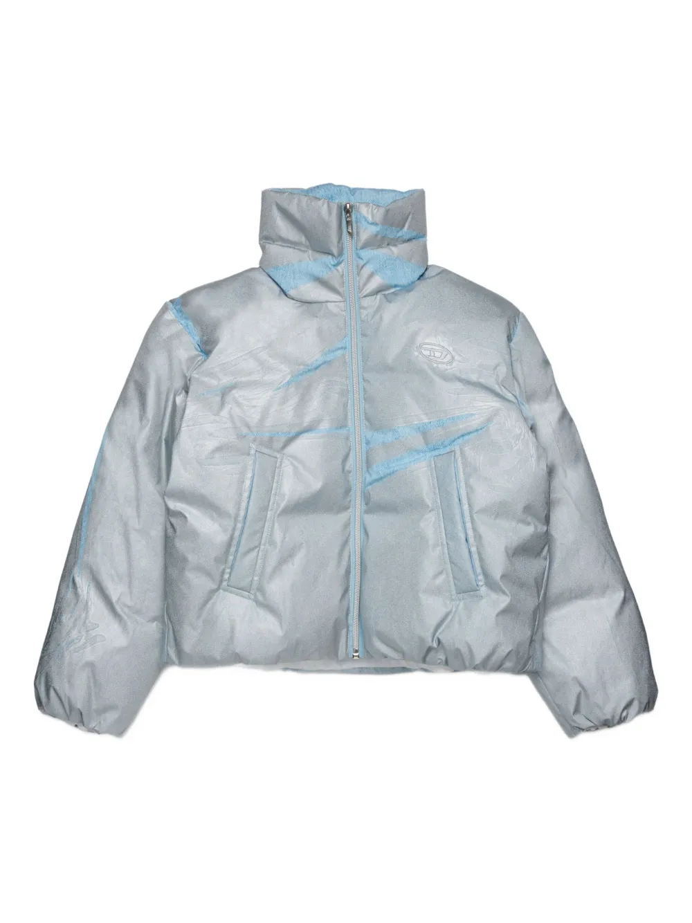 Пуховик с высоким воротником Diesel Kids, синий 
Пуховик с высоким воротником Diesel Kids, синий