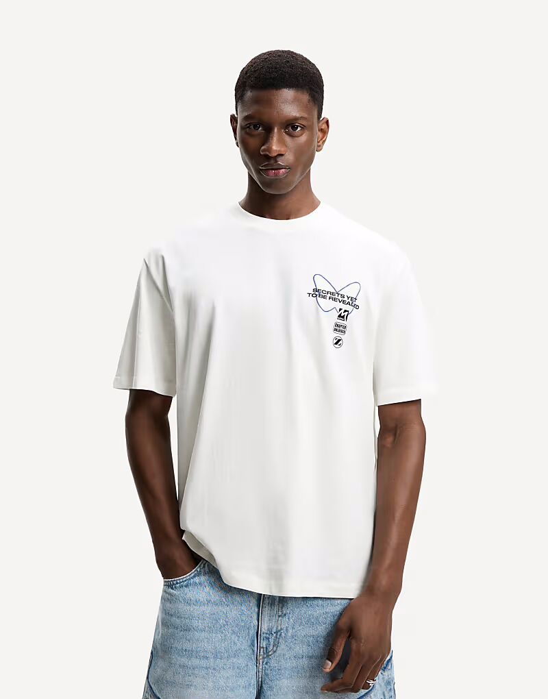 Футболка Bershka с коротким рукавом и принтом белого цвета
Футболка Bershka с коротким рукавом и принтом белого цвета