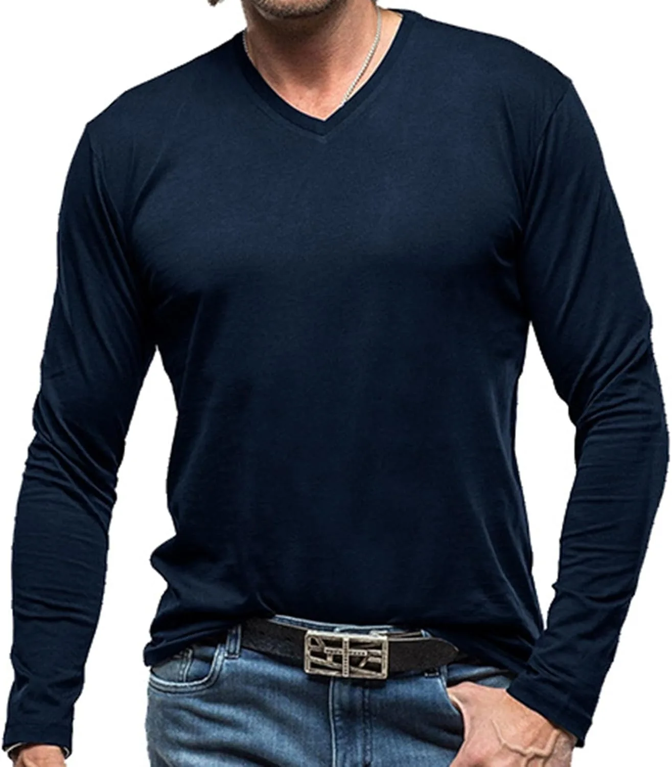 Футболка с V-образным вырезом для мужчин Big and Tall, Slim Fit, с длинным рукавом Uillui
Футболка с V-образным вырезом для мужчин Big and Tall, Slim Fit, с длинным рукавом Uillui