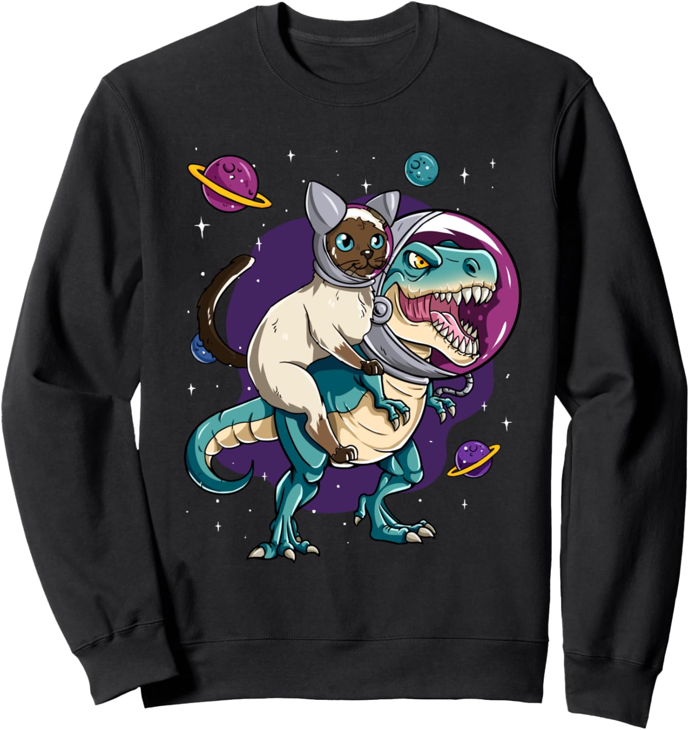Толстовка с изображением динозавра Тираннозавра Рекса и космической планеты Check Out My Siamese Shirts, черный
Толстовка с изображением динозавра Тираннозавра Рекса и космической планеты Check Out My Siamese Shirts, черный