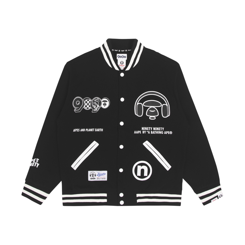 Bape X 9090 графическая бейсбольная куртка Aape, черный bkx
Bape X 9090 графическая бейсбольная куртка Aape, черный bkx