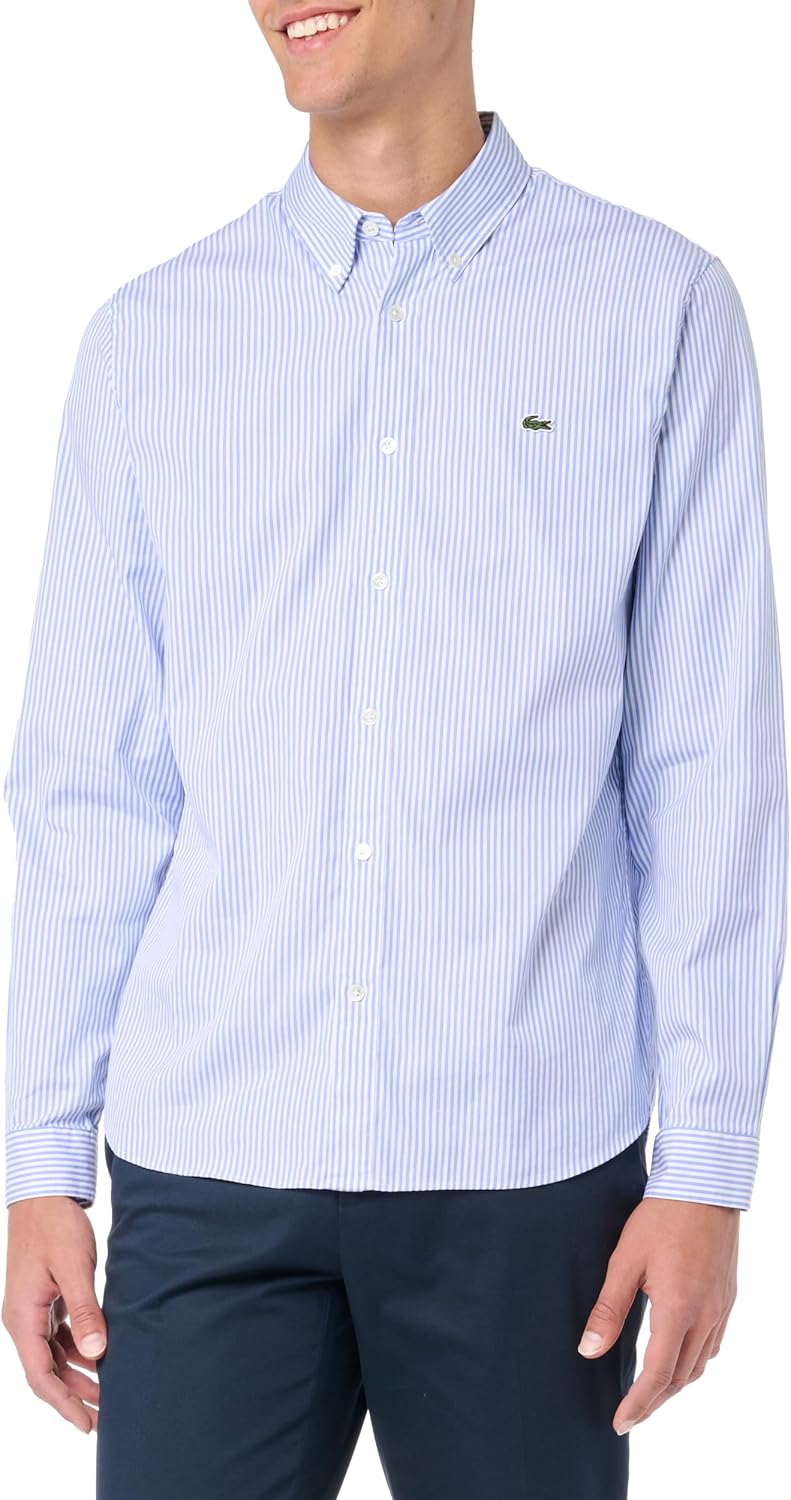 Lacoste мужская рубашка с длинным рукавом в полоску, Regular Fit, на пуговицах, White/Blue
Lacoste мужская рубашка с длинным рукавом в полоску, Regular Fit, на пуговицах, White/Blue