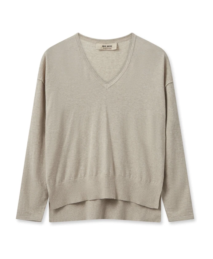 Мягкий вязаный свитер с V-образным вырезом, цементный цвет Mos Mosh, серый
Мягкий вязаный свитер с V-образным вырезом, цементный цвет Mos Mosh, серый