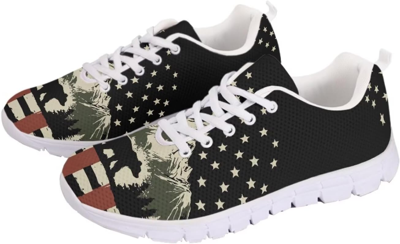 Мужские и женские беговые кроссовки для шоссе, тенниса, ходьбы, походов. Кроссовки на шнуровке для тренировок, спортзала, легкие спортивные кроссовки Getelinseng, American Flag Bear
Мужские и женские беговые кроссовки для шоссе, тенниса, ходьбы, походов. Кроссовки на шнуровке для тренировок, спортзала, легкие спортивные кроссовки Getelinseng, American Flag Bear