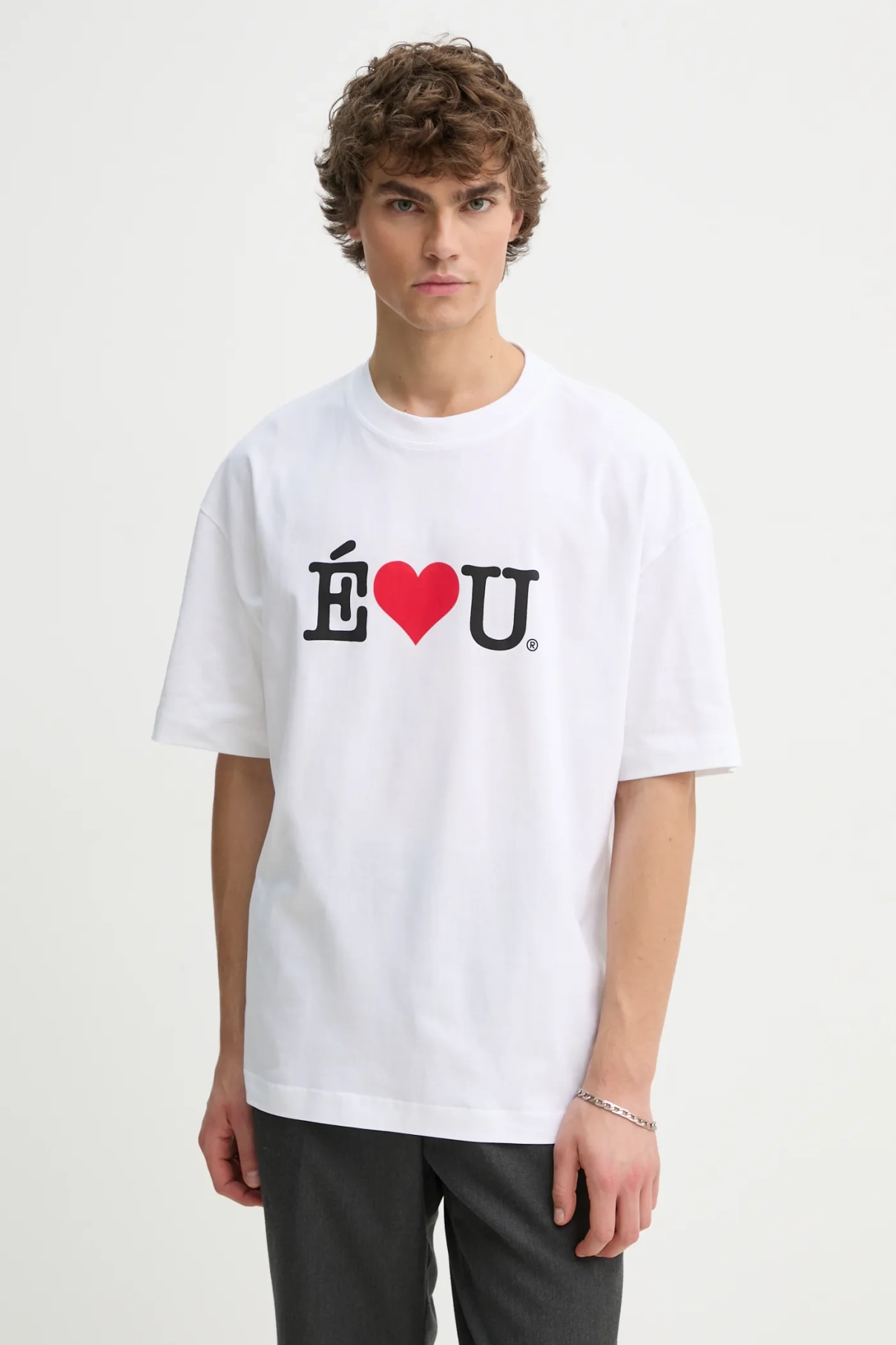 Хлопковая футболка Études Studio, белый 
Хлопковая футболка Études Studio, белый