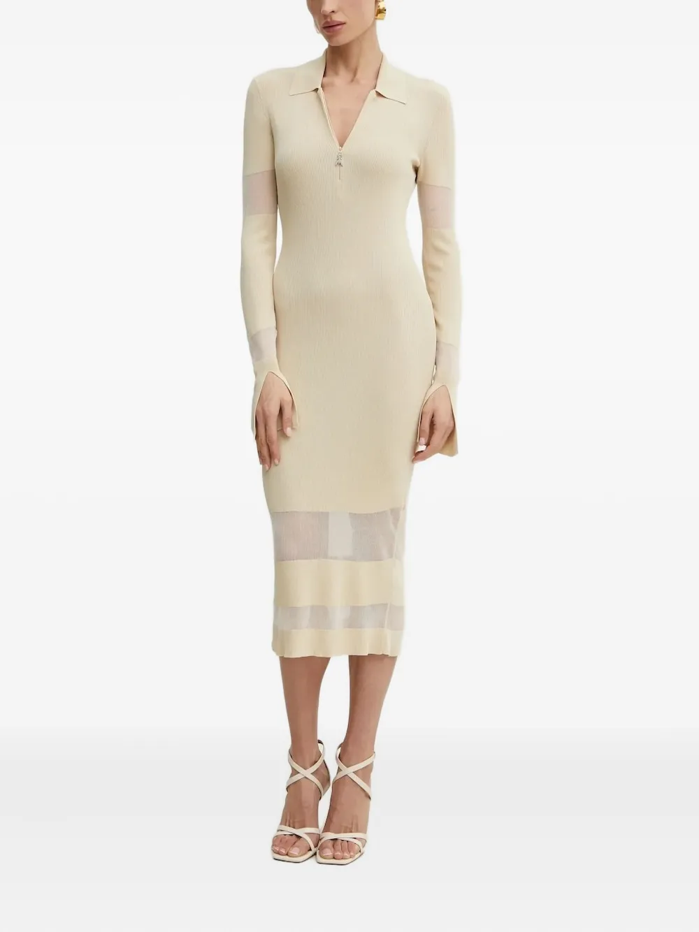 Платье с ребристыми вставками и застежкой-молнией спереди Patrizia Pepe, нейтральный
Платье с ребристыми вставками и застежкой-молнией спереди Patrizia Pepe, нейтральный