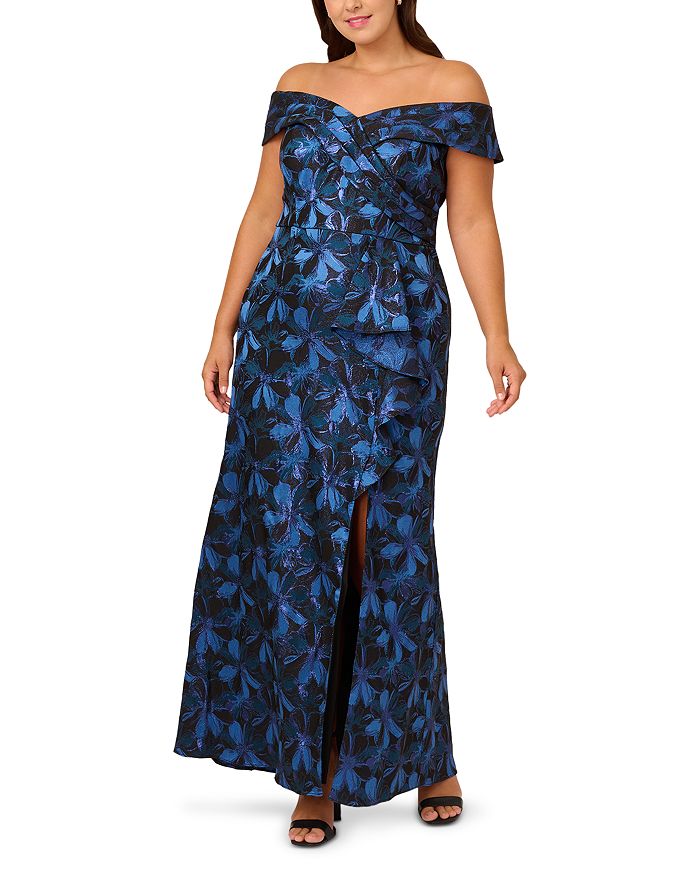 Платье из жаккарда Plus Adrianna Papell, синий
Платье из жаккарда Plus Adrianna Papell, синий