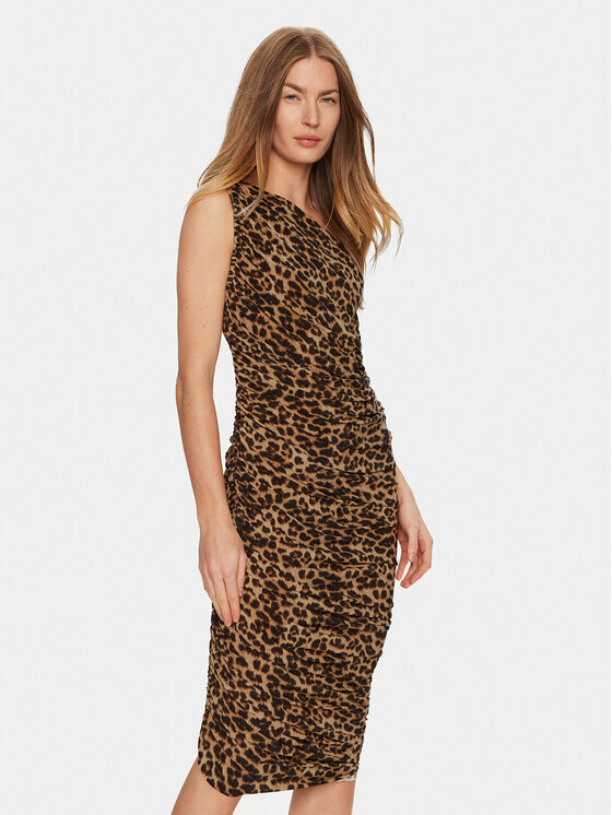 Коктейльное платье узкого кроя Norma Kamali, коричневый
Коктейльное платье узкого кроя Norma Kamali, коричневый