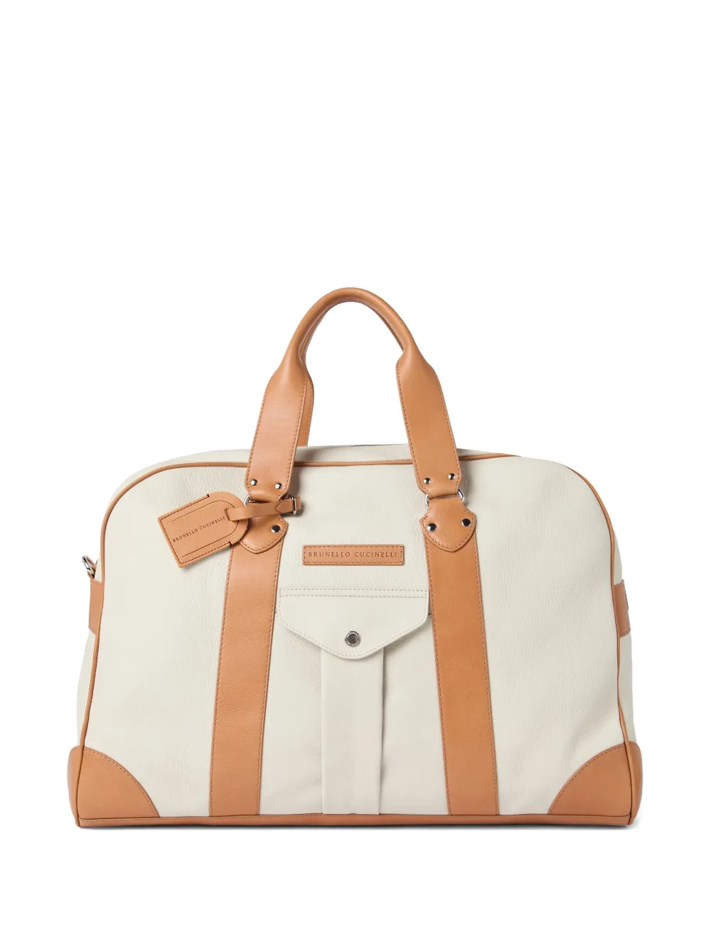 Дорожная сумка с контрастными вставками Brunello Cucinelli, нейтральный
Дорожная сумка с контрастными вставками Brunello Cucinelli, нейтральный