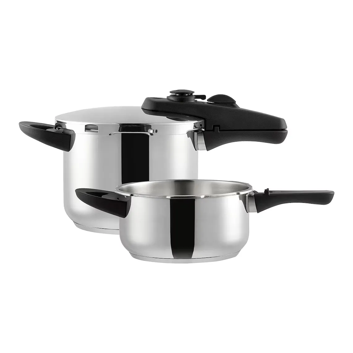 Набор экспресс-кастрюль 4л + 6л El Corte Inglés от Bra, сталь
Набор экспресс-кастрюль 4л + 6л El Corte Inglés от Bra, сталь