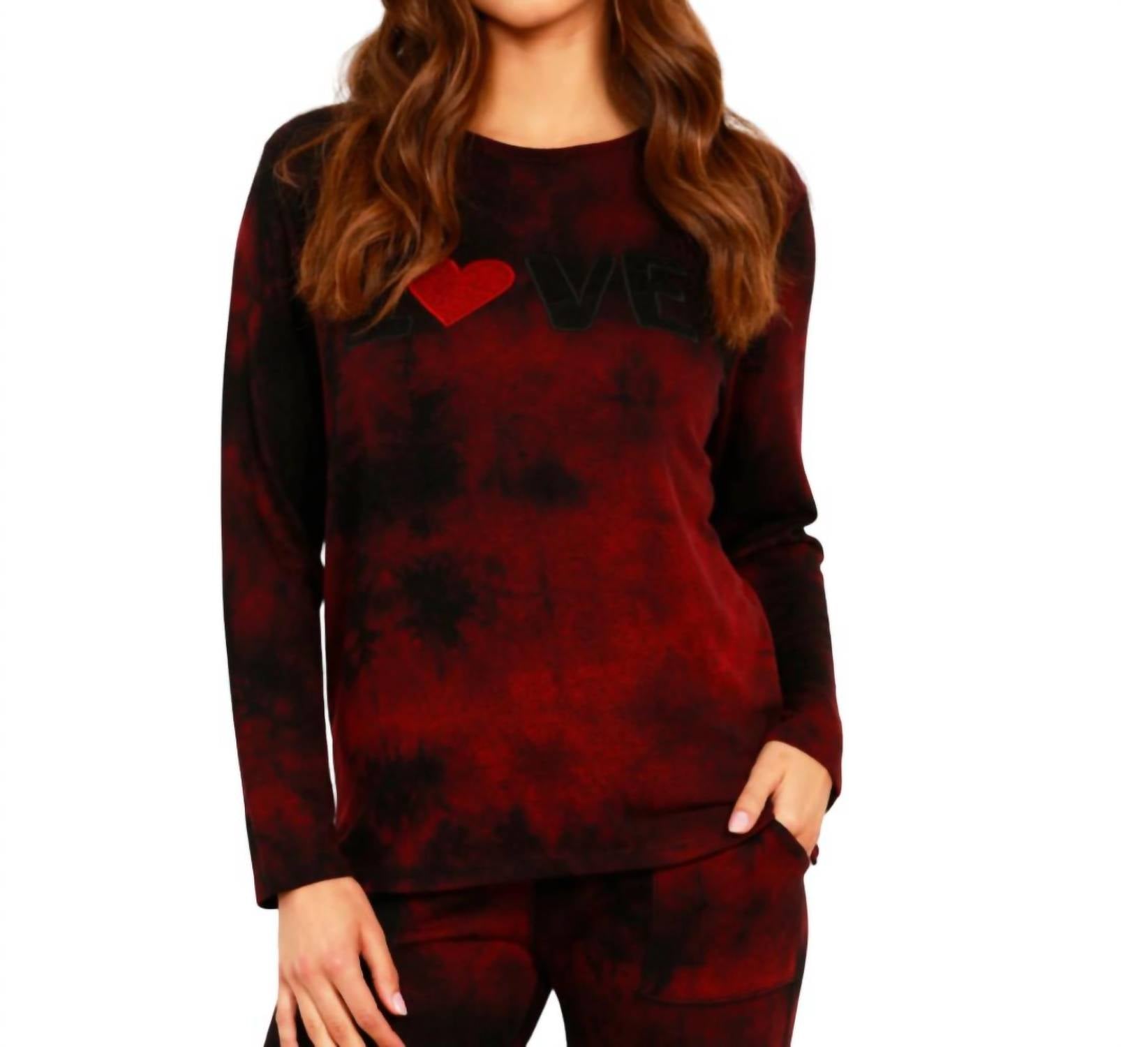 Marble Wash Love Crew Топ в цвете сангрия french kyss, цвет sangria
Marble Wash Love Crew Топ в цвете сангрия french kyss, цвет sangria