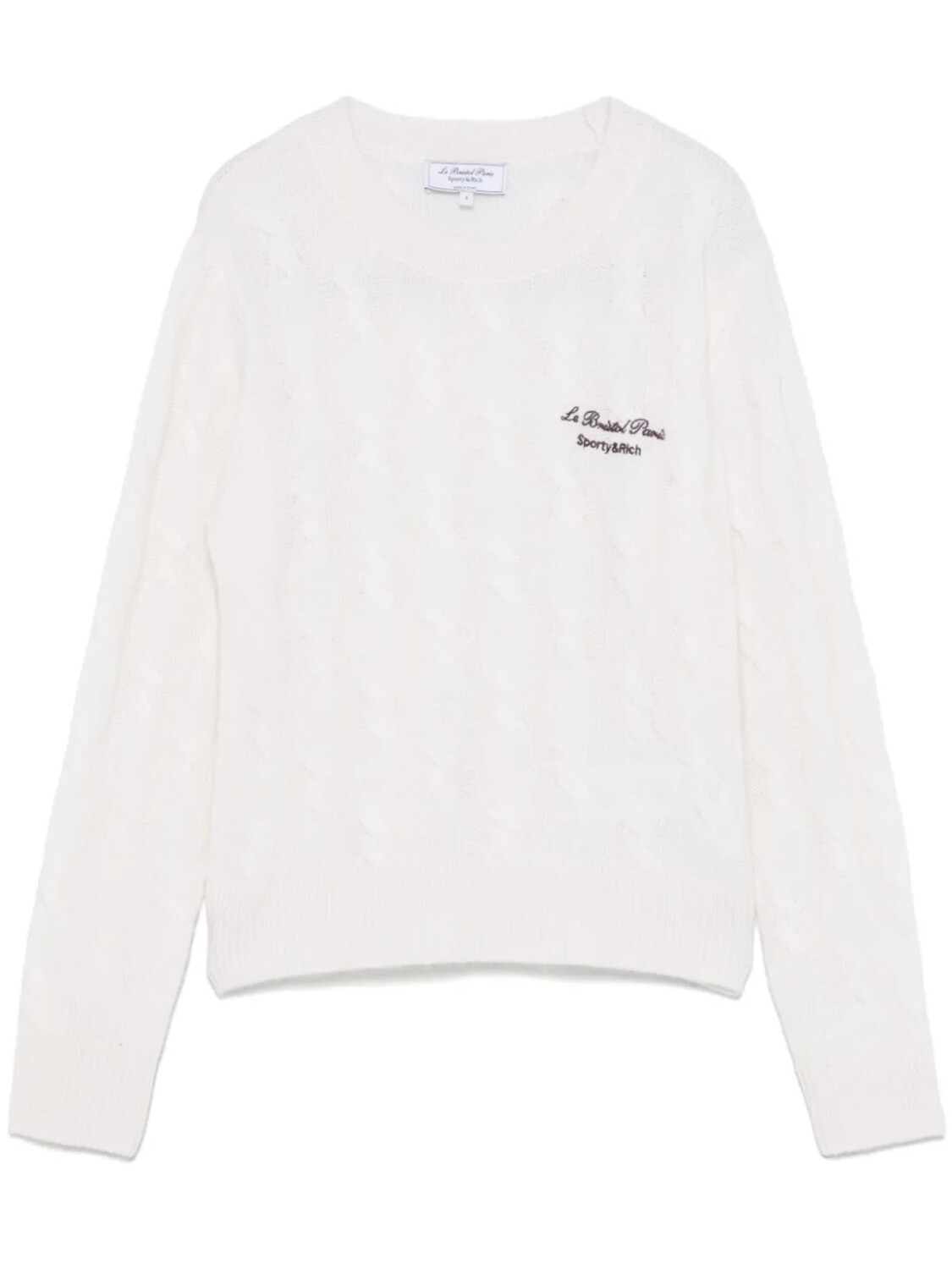 Спортивный и богатый свитер с косами от Le Bristol Paris Faubourg Sporty & Rich, нейтральный
Спортивный и богатый свитер с косами от Le Bristol Paris Faubourg Sporty & Rich, нейтральный