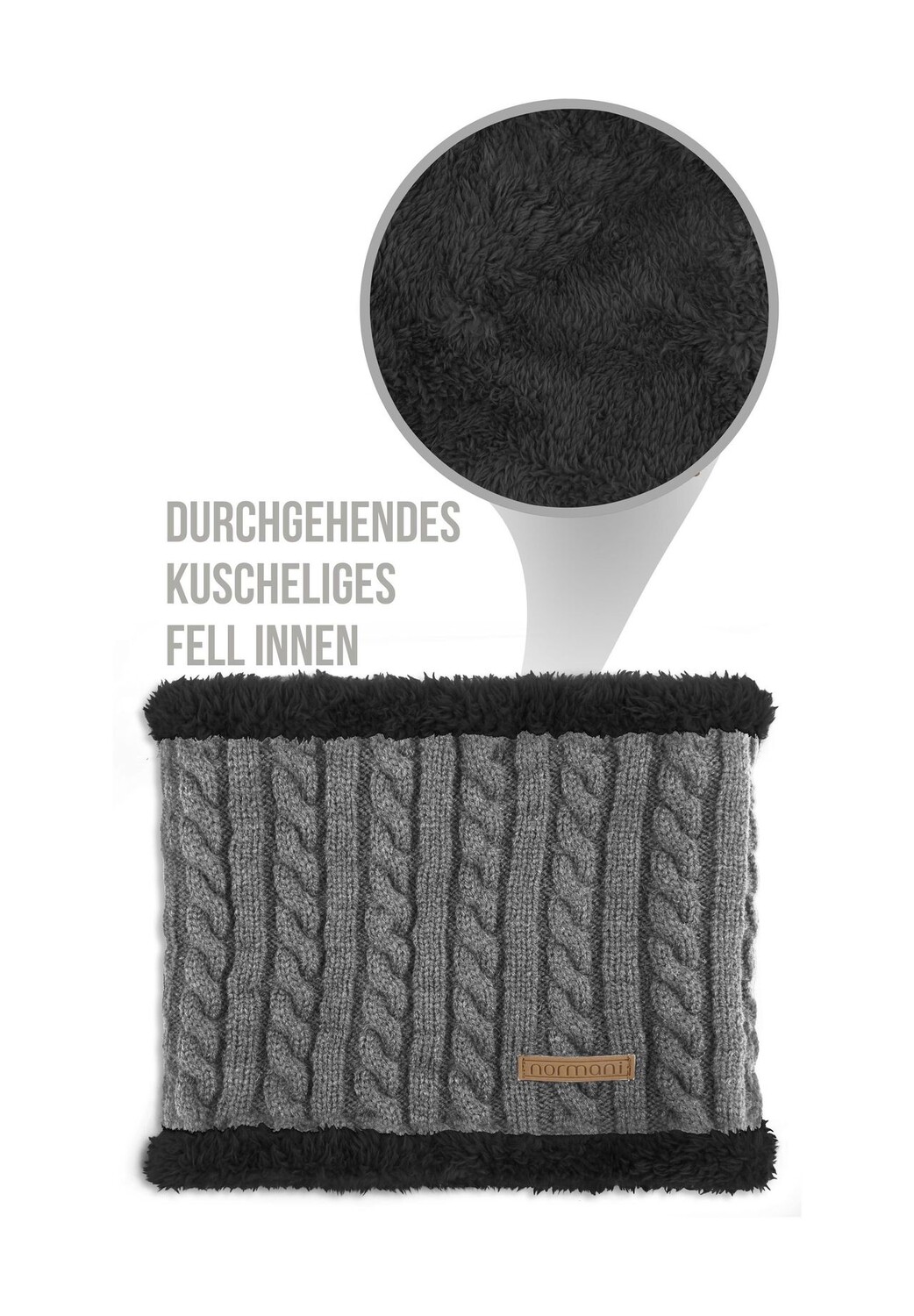 Зимний меховой шарф Kebili normani, цвет Grau Schwarz
Зимний меховой шарф Kebili normani, цвет Grau Schwarz