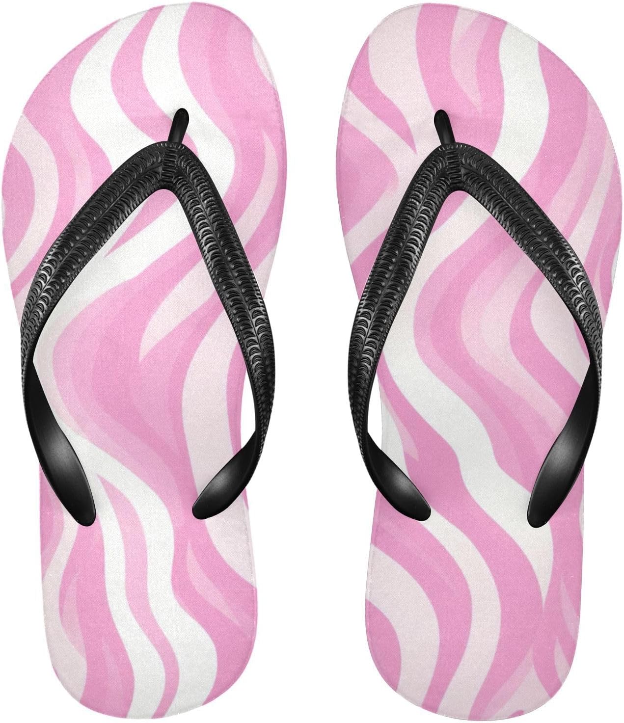 Пляжные летние повседневные шлепанцы с розовыми волнистыми полосками для женщин и мужчин, тапочки для душа Kfbe
Пляжные летние повседневные шлепанцы с розовыми волнистыми полосками для женщин и мужчин, тапочки для душа Kfbe