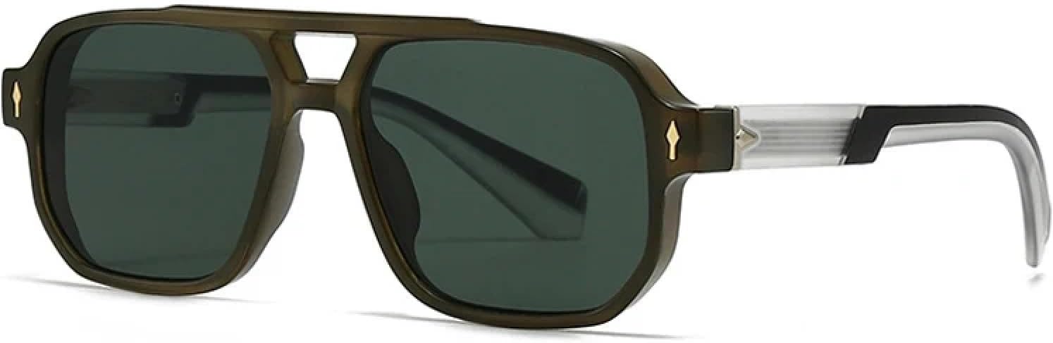 Мужские солнцезащитные очки в стиле ретро с двойной перемычкой, модные заклепки, двухцветные женские солнцезащитные очки класса люкс с градиентным затемнением, защита от УФ-излучения UV400 TKKTLLT, Green Dark Green
Мужские солнцезащитные очки в стиле ретро с двойной перемычкой, модные заклепки, двухцветные женские солнцезащитные очки класса люкс с градиентным затемнением, защита от УФ-излучения UV400 TKKTLLT, Green Dark Green