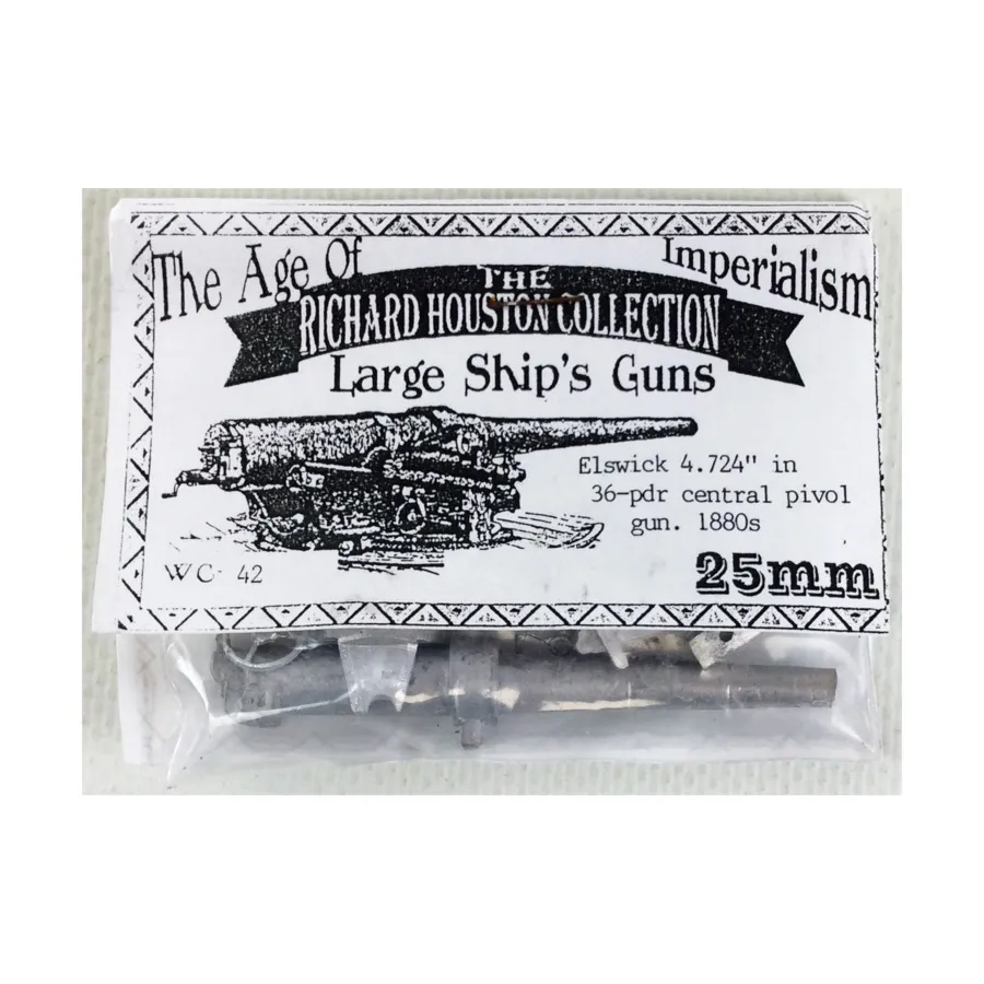Большие корабельные орудия — 4,724-дюймовая или 36-фунтовая центральная поворотная пушка Элсвика, 6-дюймовая военно-морская пушка с быстрым заряжанием с прорывом, 1880-е гг., Age of Imperialism (25mm) (The Richard Houston Collection)
Большие корабельные орудия — 4,724-дюймовая или 36-фунтовая центральная поворотная пушка Элсвика, 6-дюймовая военно-морская пушка с быстрым заряжанием с прорывом, 1880-е гг., Age of Imperialism (25mm) (The Richard Houston Collection)